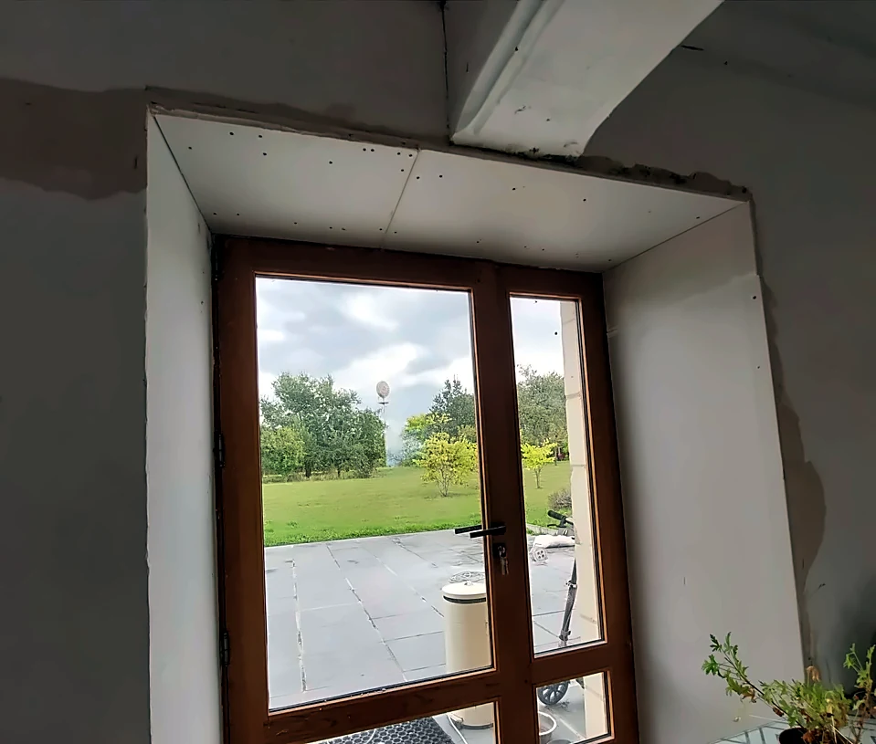 Porte-fenêtre — pendant les travaux