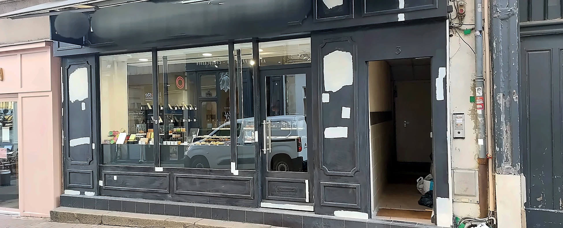 Devanture — pendant les travaux